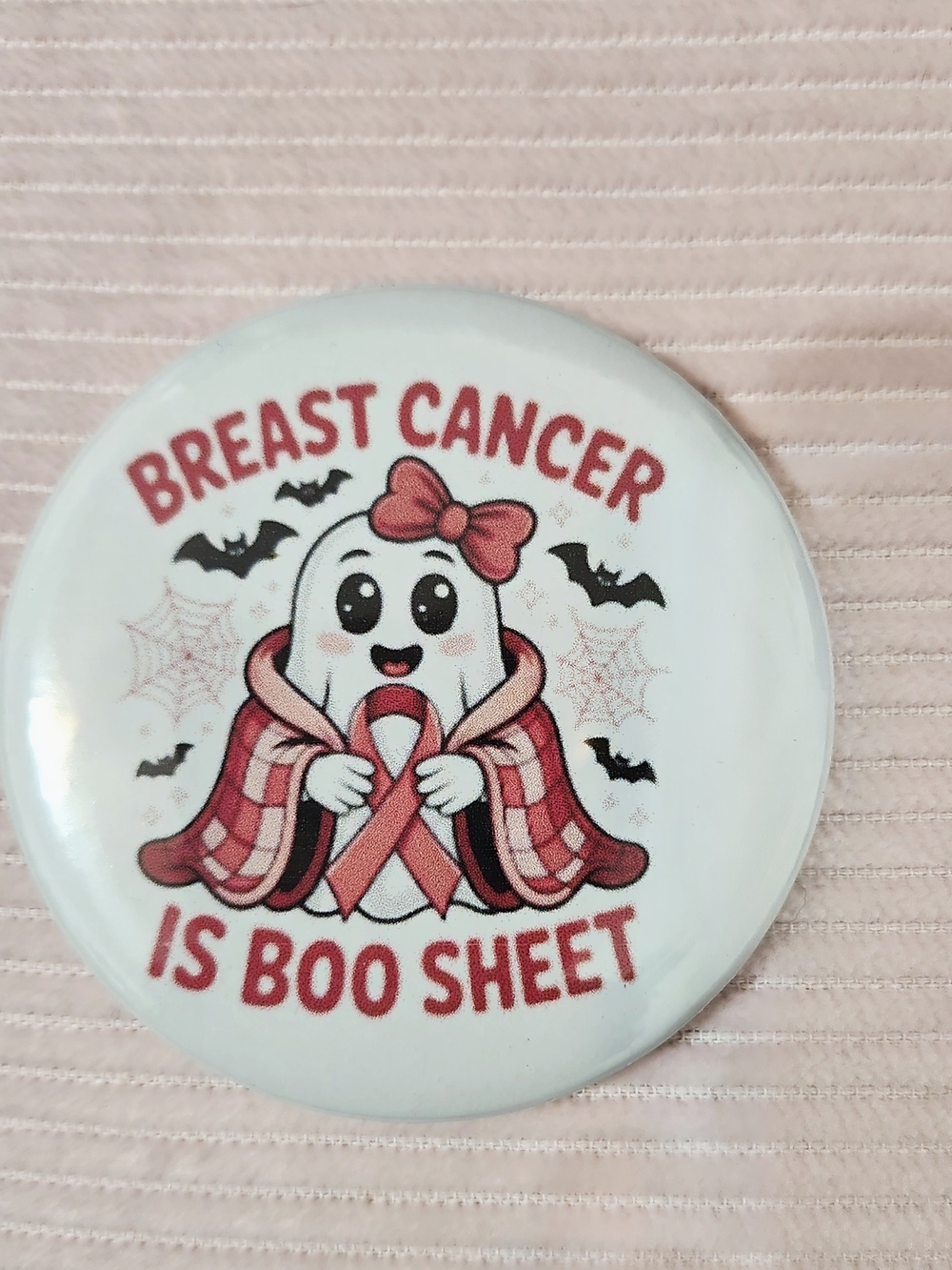 Breast Cancer Awareness Ghost Button 2/$12